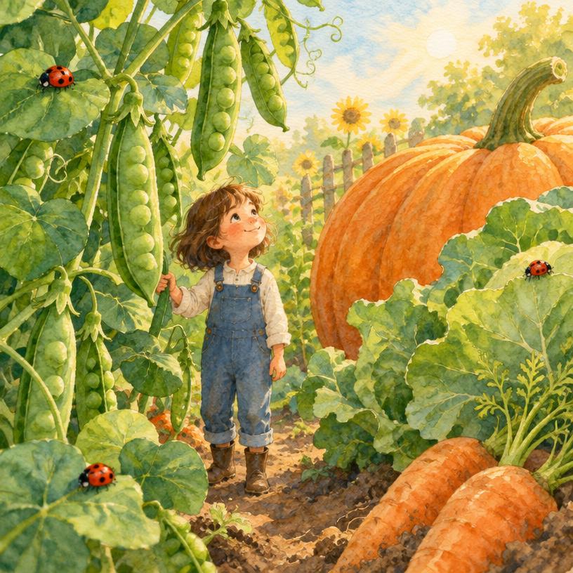 The Garden of Giant Peas cover illustration